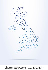 Abstract map of Great Britain