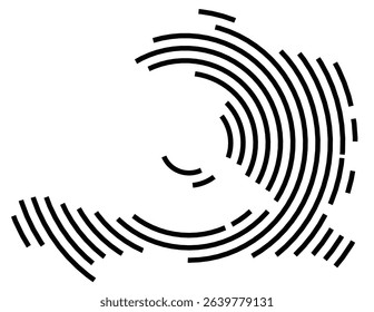 Abstract map of Haiti showing the country with a black spiral line