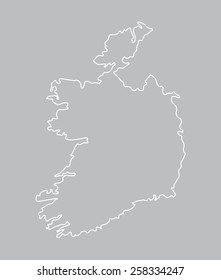 abstract map of Ireland