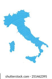 Abstract map of Italy