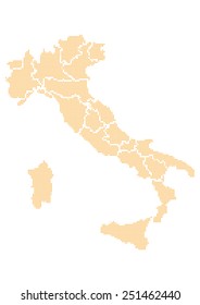 Abstract map of Italy
