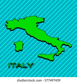 Abstract map of Italy. Abstract background.