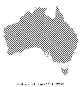 Abstract map of Line dotted Australia. Diagonal lines. Vector eps10