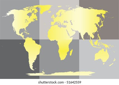 Abstract map made of grey pieces
