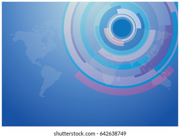 Abstract map network and business communication background