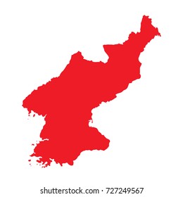 Abstract map North Korea. Flat vector illustration EPS 10