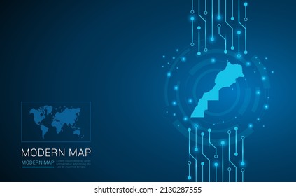 Abstract map ot Sahara technology chip processor background circuit board diagram vector.