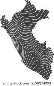 abstract map of Peru with wave pattern

