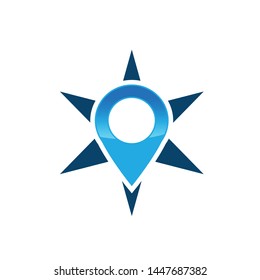 Abstract map pointer compass symbol. For location map. Mark icon. Sign for gps navigation