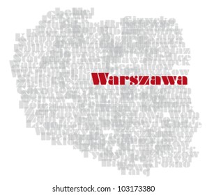 abstract map of Poland