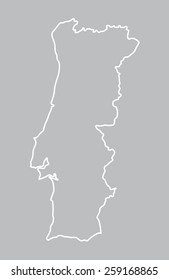 abstract map of Portugal 