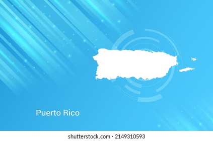 Abstract Map Puerto Rico Circuit Circle Stock Vector (Royalty Free ...