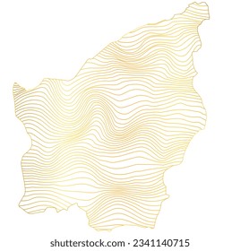 abstract map of San Marino - vector illustration of striped gold colored map