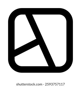 abstract Map Shape line icon 