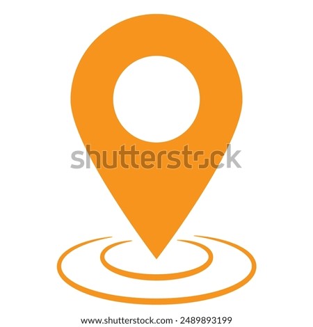 Abstract Map Silhouette Illustration, can be used for business designs, presentation designs or any suitable designs. yellow location icon.