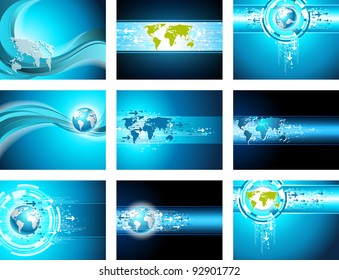 Abstract map site business arrow backgrounds.