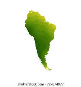 abstract map of south America