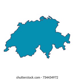 Abstract map of Switzerland