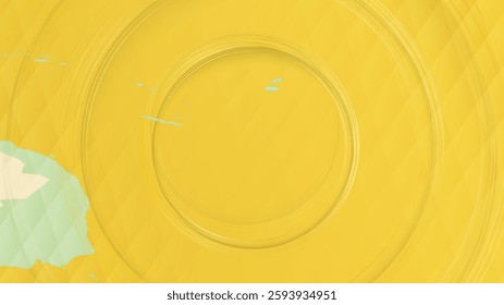 Abstract Map of Tonga and Surrounding Regions with Circular Patterns. Vibrant Abstract Map.