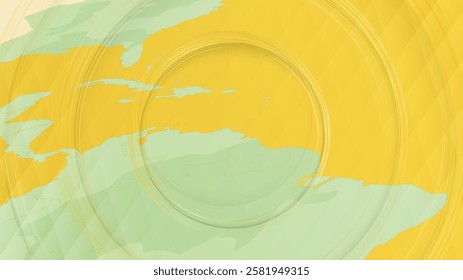 Abstract Map of Trinidad and Tobago and Surrounding Regions with Circular Patterns. Vibrant Abstract Map.