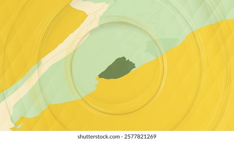 Abstract Map of Uruguay and Surrounding Regions with Circular Patterns. Vibrant Abstract Map.