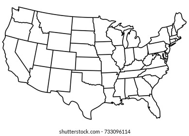 Abstract Map of USA