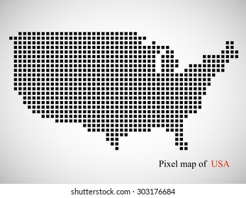Abstract map of USA. Colorful background. Vector illustration. Eps 10