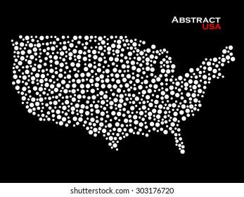 Abstract map of USA. Colorful background. Vector illustration. Eps 10