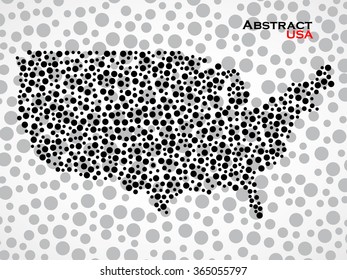 Abstract map of USA. Colorful background. Vector illustration. Eps 10