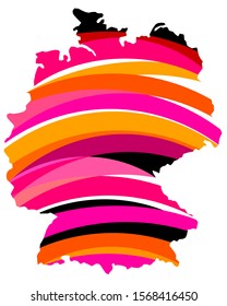 abstract map vector illustration of germany