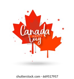 Abstract Maple Leaf Design Of Happy Canada Day.