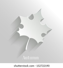 Abstract Maple Leaf on White Background