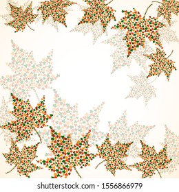 Abstract maple leaves for your design. Autumn background with leaves. Vector