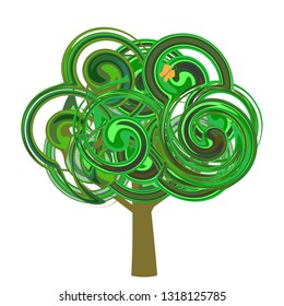 Abstract maple tree