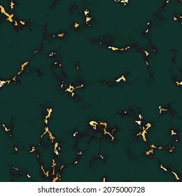 Abstract marble background for decorative design. Modern dark green and golden abstract marbling background creative design. Marble texture. Luxury gold nature background vector