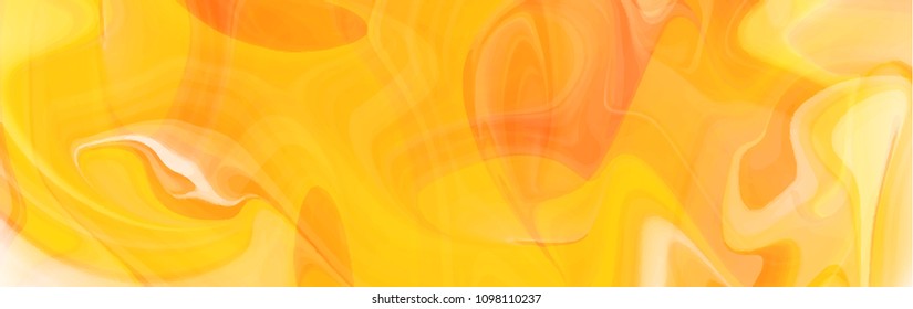 Abstract marble background. Orange paint fluid wawes. Vector illustration