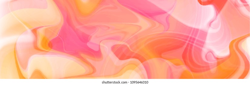 Abstract marble background. Pink paint fluid wawes. Vector illustration