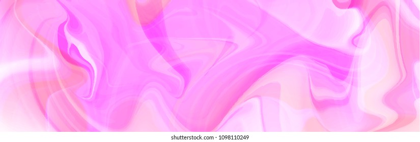 Abstract marble background. Pink paint fluid wawes. Vector illustration