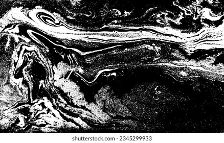 Abstract Marble Black and White Grunge Texture.