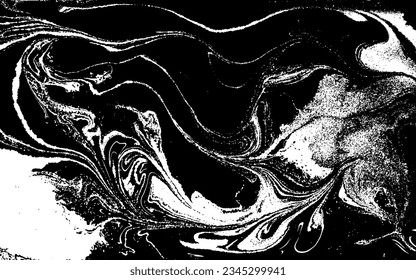Resumen de la textura negra y borrosa blanca de Mármol.