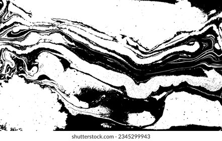 Abstract Marble Black and White Grunge Texture.