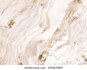 Resumen de fondo de pintura de tela de mármol con textura dorada. 