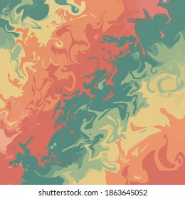 Abstract marble decoration, texture, aqua marble motifs. Various colors. Hand drawn vector background. Woven, cloth, wrap. Water ink painting