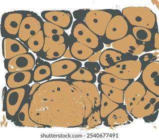 Abstract marble distorted monochrome background yellow gray color. Vector ink liquid creative psychedelic pattern 