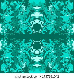 Abstract marble green print pattern. Vector illustration.