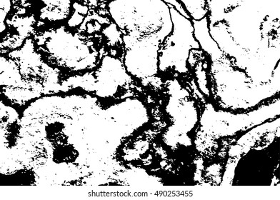 Abstract marble illustration. Vector with marbling textures. Black and white colors.
