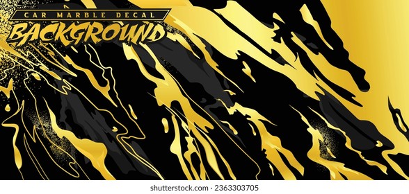 Abstract Marble liquid stripes background design gold car decal wrap livery vector illustration