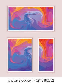 Abstract marble painting that can be used as a trendy background for wallpapers, posters, flyer, cards, brochure, cover, banner. Modern artwork. Marble effect painting