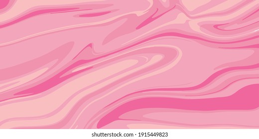 Abstraktes Marmormuster, flüssige Aquarellfarbe auf Papier. Rosa Pastellfarben. Handgezeichnet, Vektorhintergrund. Flüssigkeitsfarbene Farbe auf Wasser. Trendfarbene Textilien, Gewebe, Umhüllung. Flüssigfarbenmalerei auf Wasser