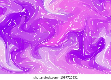 Abstract marble pattern, wood texture, watercolor marble pattern. Ebru style.Purple and pink colors. Hand drawn vector background. Trendy textile, fabric, wrapping. Aqua ink painting on water